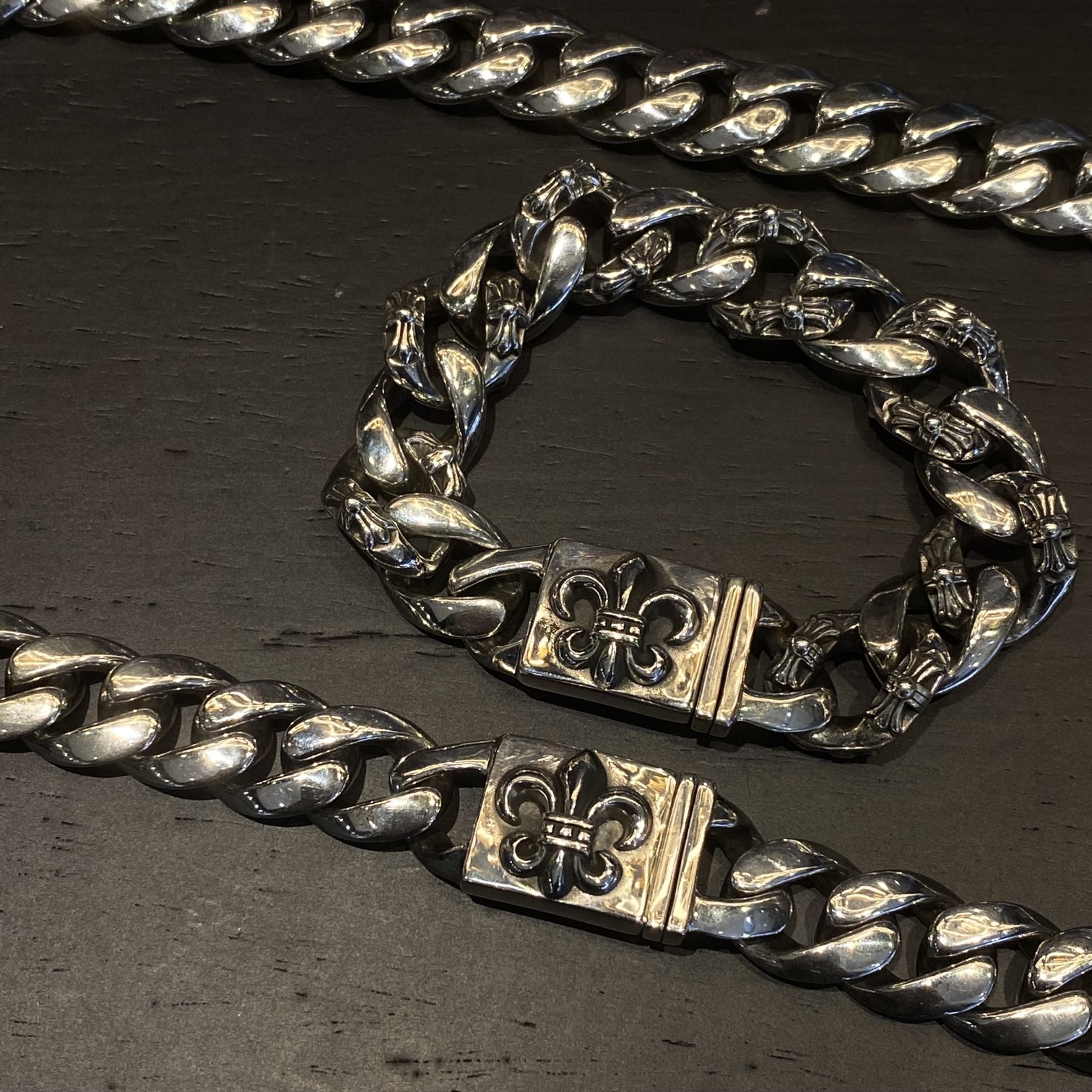 Chrome Hearts 新品上架𝐂𝐡𝐫𝐨𝐦𝐞 𝐡𝐞𝐚𝐫𝐭𝐬 克罗心大童军花项链
