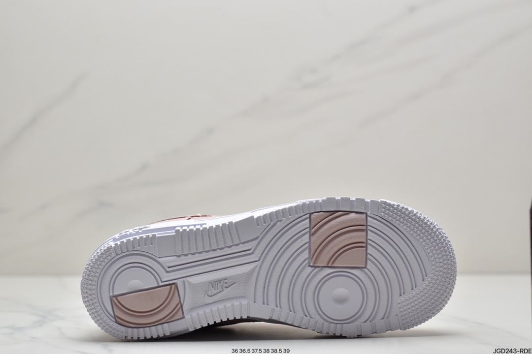 180  耐克Nike Wmns Air Force 1 Pixel QS LowParticle Beige解构运动板鞋