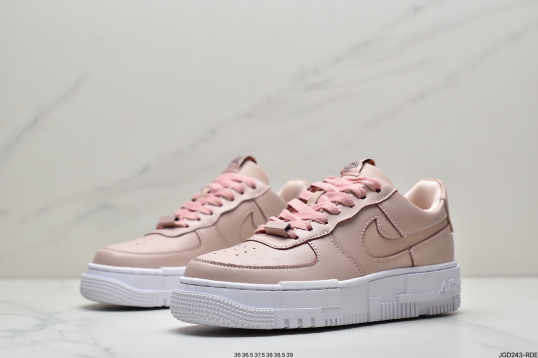 180  耐克Nike Wmns Air Force 1 Pixel QS LowParticle Beige解构运动板鞋