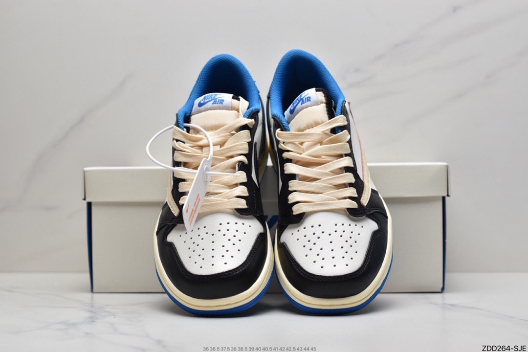 230 Travis Scott x Fragment x Air Jordan 1 Low“Military Blue”闪电倒钩低帮 DM7866-140