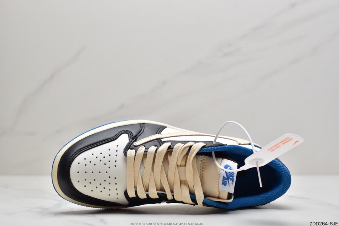 230 Travis Scott x Fragment x Air Jordan 1 Low“Military Blue”闪电倒钩低帮 DM7866-140