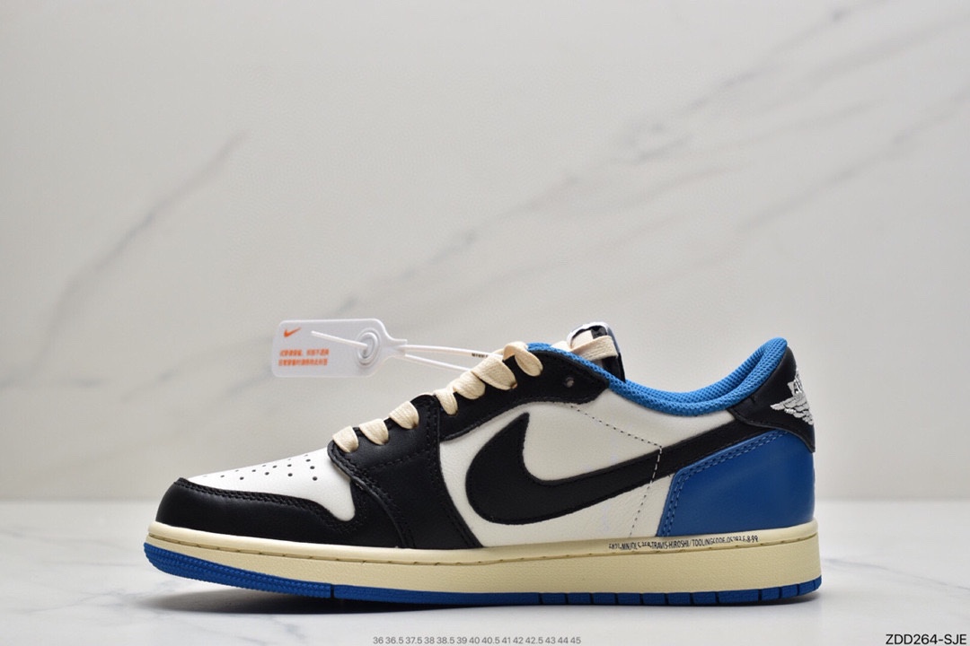 230 Travis Scott x Fragment x Air Jordan 1 Low“Military Blue”闪电倒钩低帮 DM7866-140