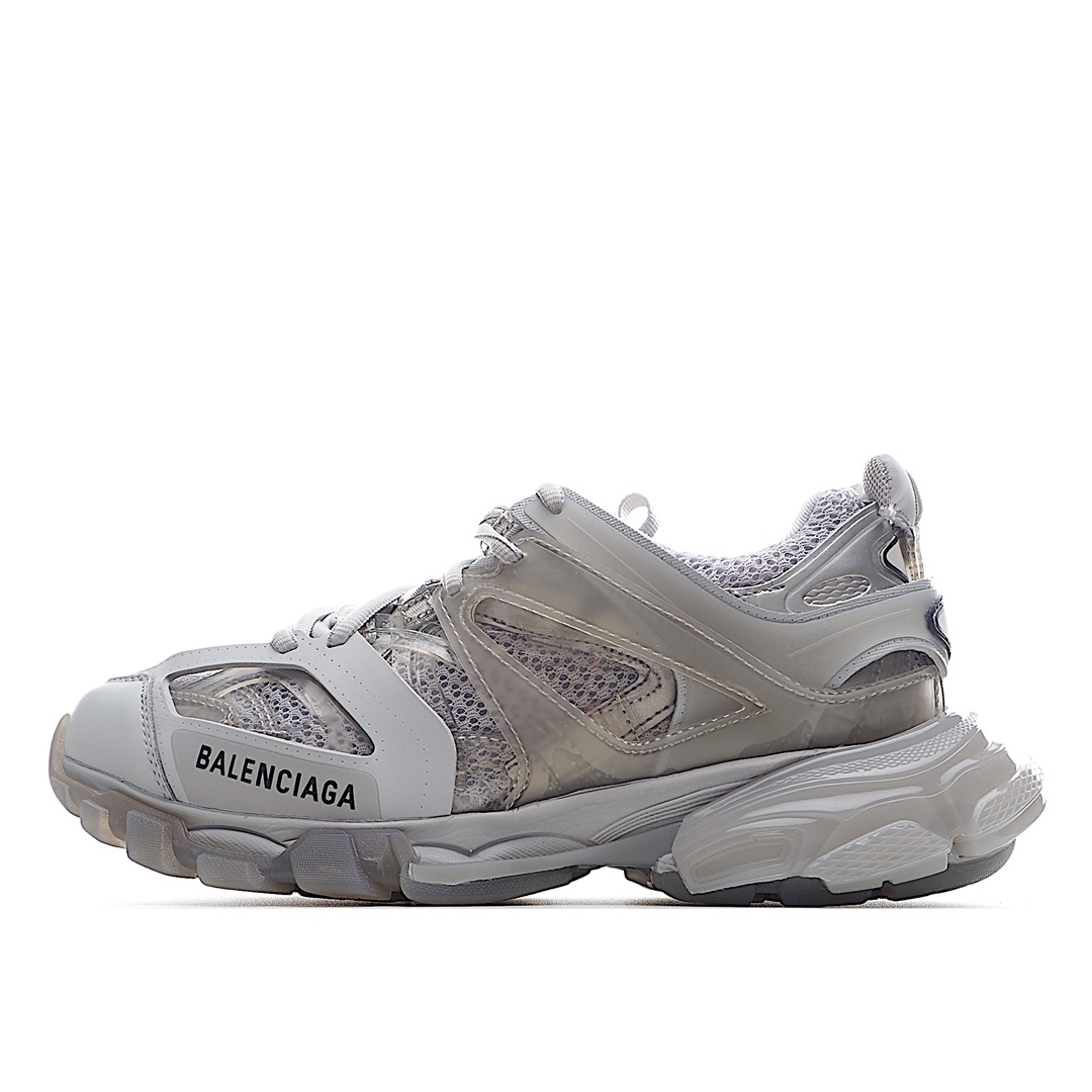 巴黎世家三代 3.0 灰色 透明 户外概念鞋 Balenciaga  Sneaker Tess s.Gomma MAILLE WHITE/ORANGE 纯原版本 原装大盒 从里到外 一切百分百还原官方配置 顶级专供碾压市面一切纯原版本