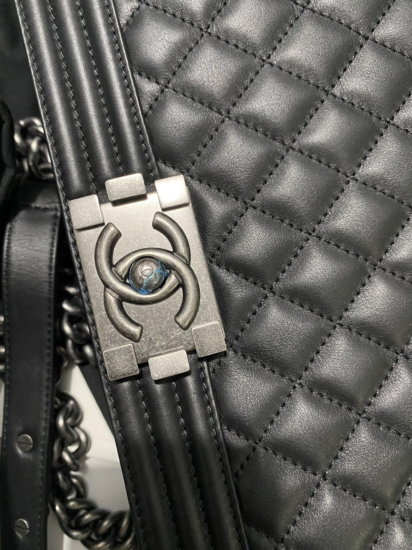 Chanel Boy Bag New Medium 28cm Caviar Leather  Designer WishBags