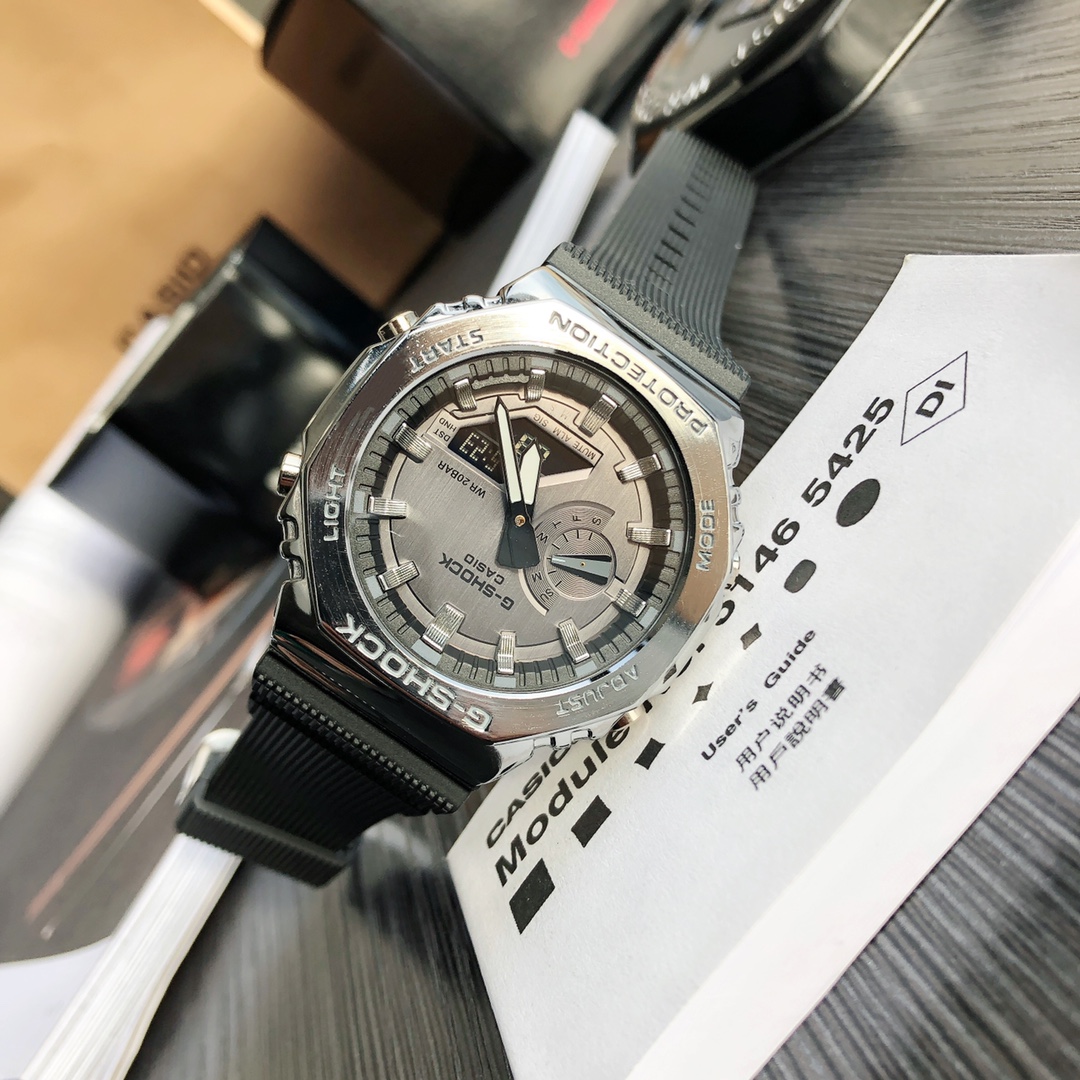 130 卡西欧GA2100 GSHOCK农家橡树金属壳手表ECB-10YP