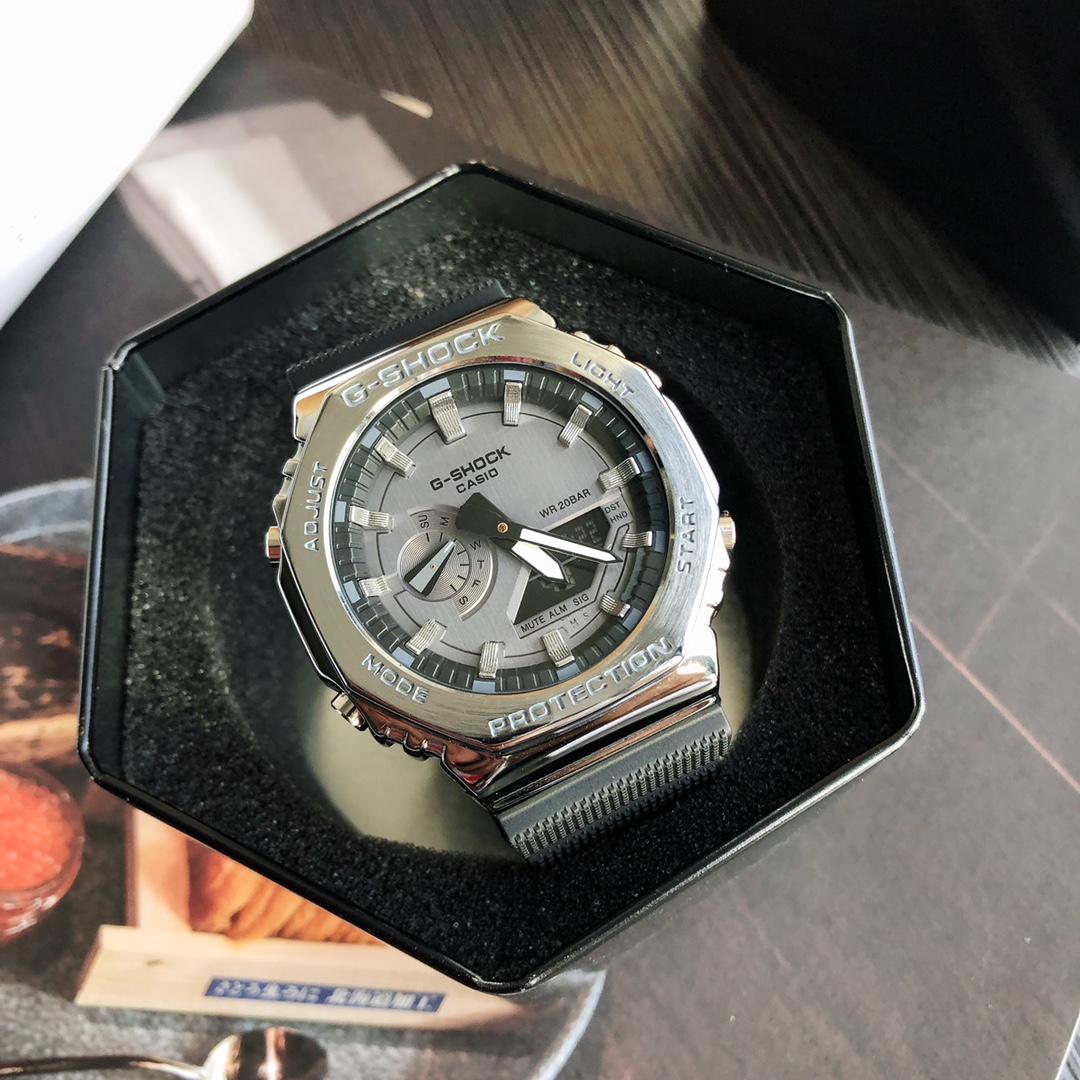 130 卡西欧GA2100 GSHOCK农家橡树金属壳手表ECB-10YP