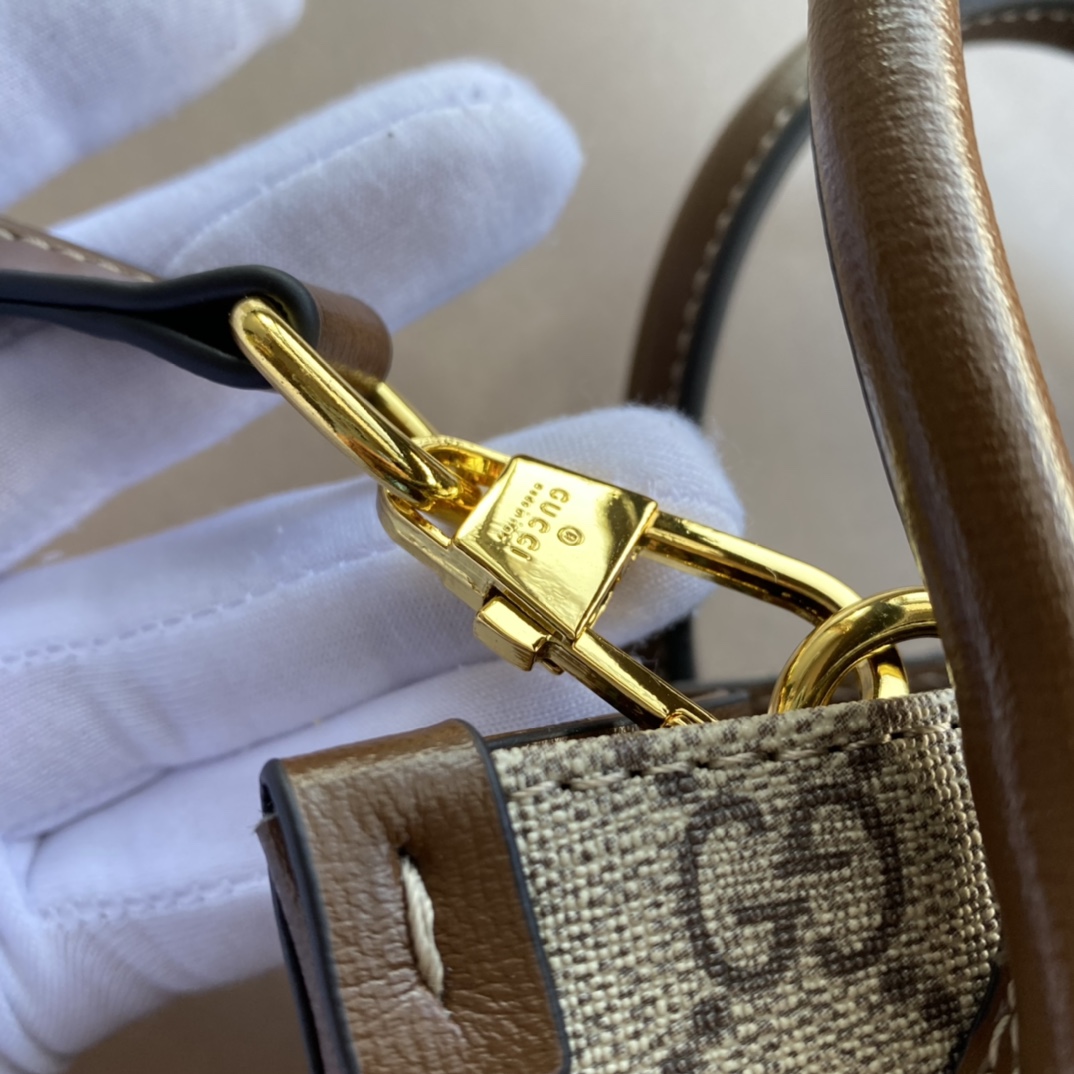 GUCCI 迷你トートバッグ 手提げ＆斜め掛け可能 伝統的デザイン