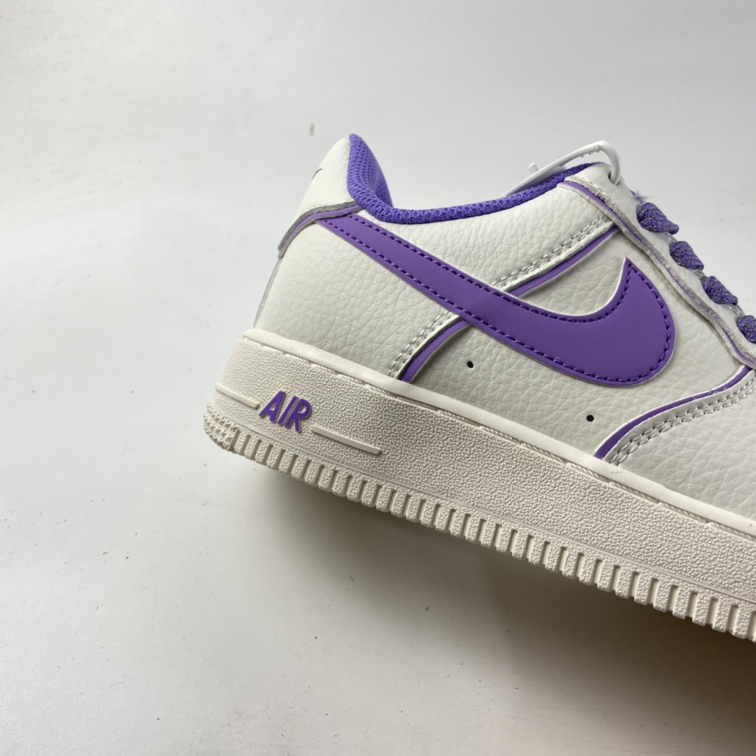 P260  NIKE Air Force 1 ’07 Low 米白紫炫彩“夜魔侠”空军一号低帮运动休闲板鞋 UH8958-055
