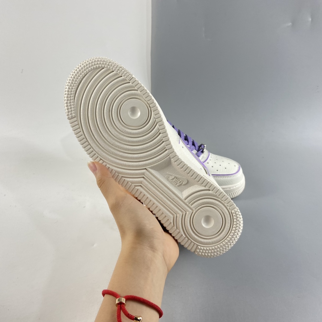 P260  NIKE Air Force 1 ’07 Low 米白紫炫彩“夜魔侠”空军一号低帮运动休闲板鞋 UH8958-055