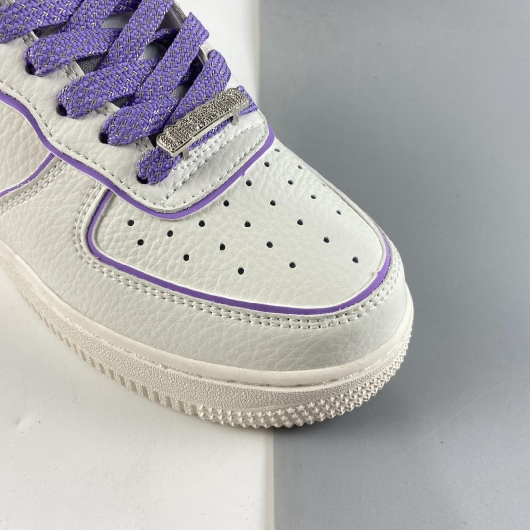 P260  NIKE Air Force 1 ’07 Low 米白紫炫彩“夜魔侠”空军一号低帮运动休闲板鞋 UH8958-055