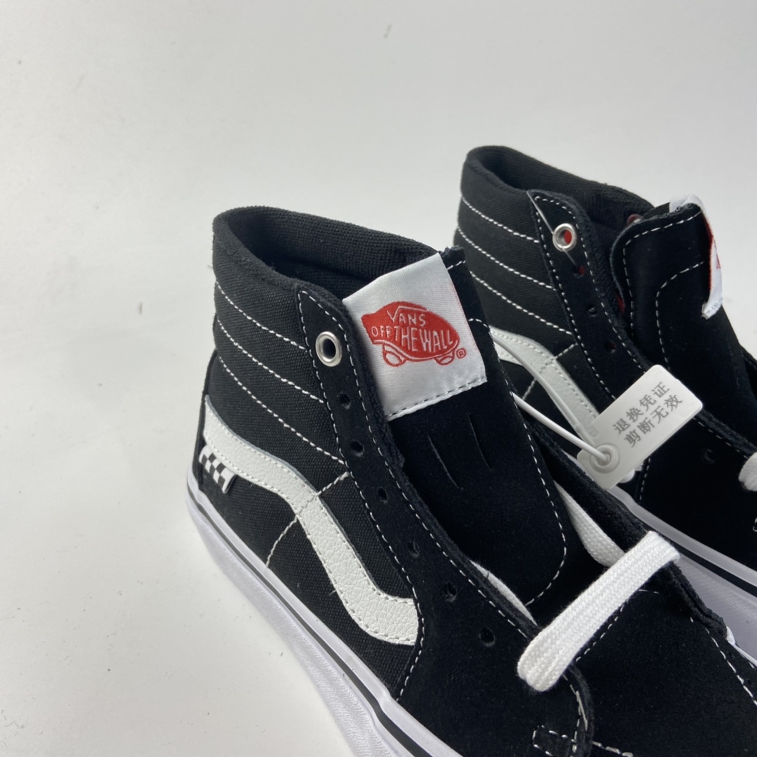 P150  VANS Sk8-Hi 范斯黑色侧边棋盘格子专业滑板鞋 VN0A5FCCY28