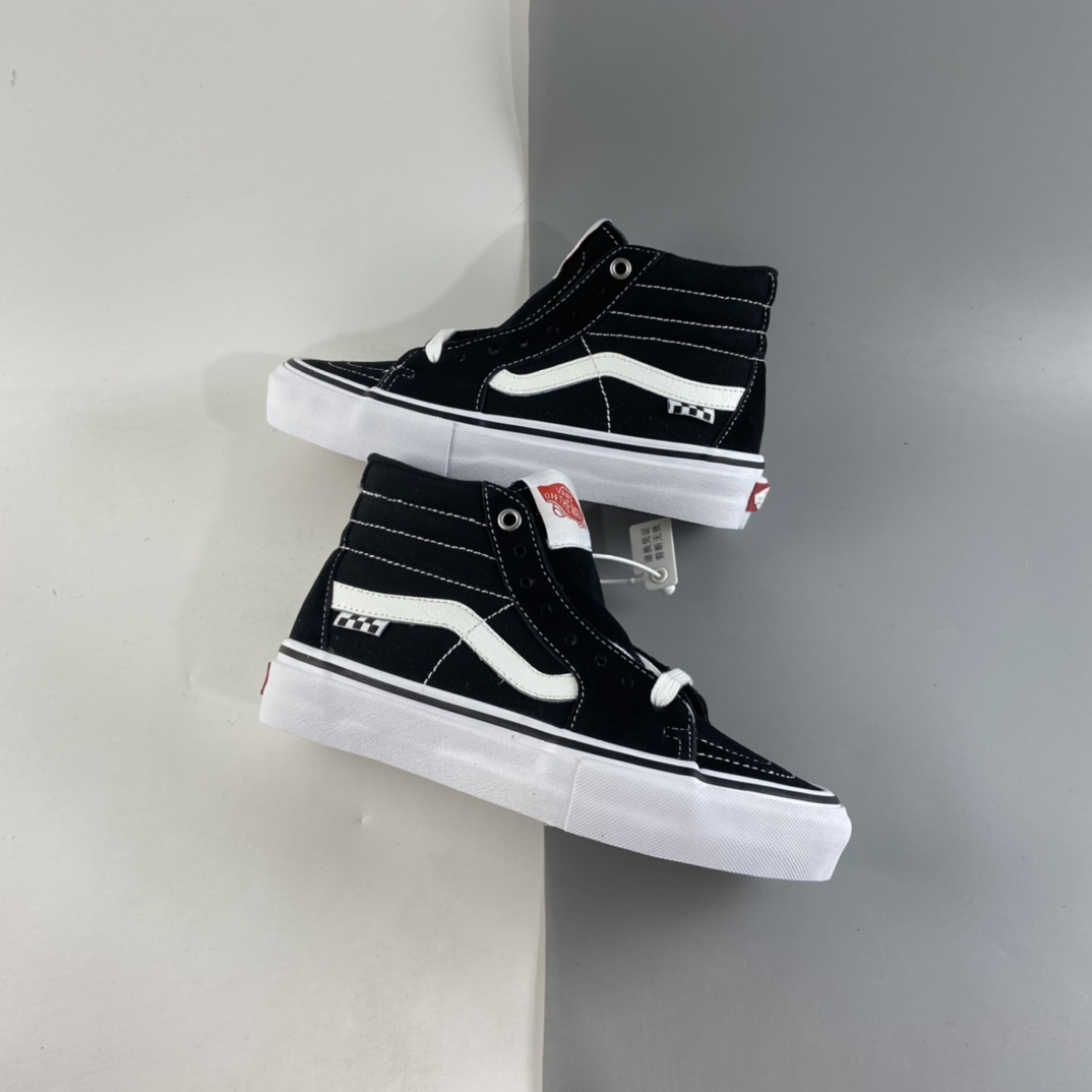 P150  VANS Sk8-Hi 范斯黑色侧边棋盘格子专业滑板鞋 VN0A5FCCY28