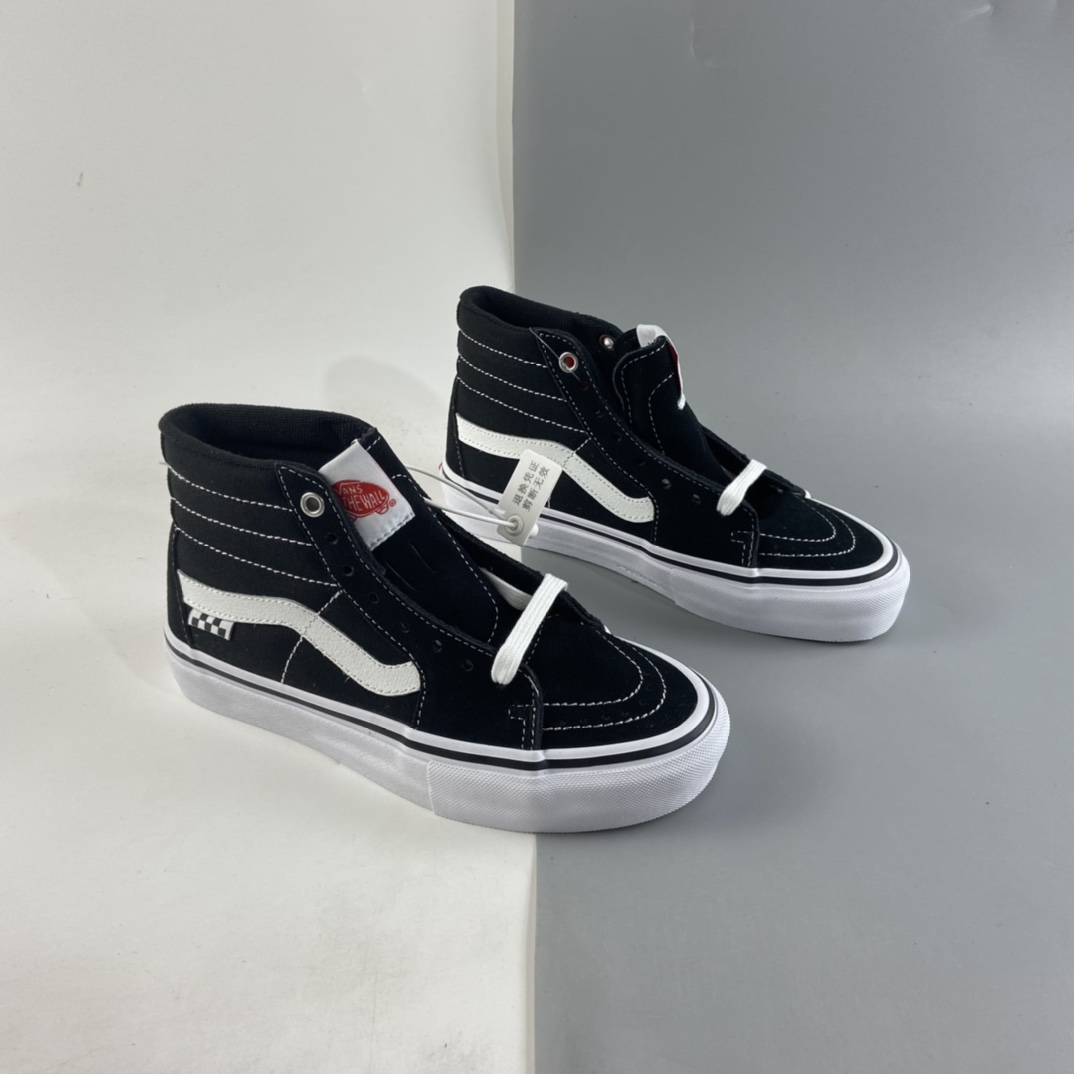 P150  VANS Sk8-Hi 范斯黑色侧边棋盘格子专业滑板鞋 VN0A5FCCY28