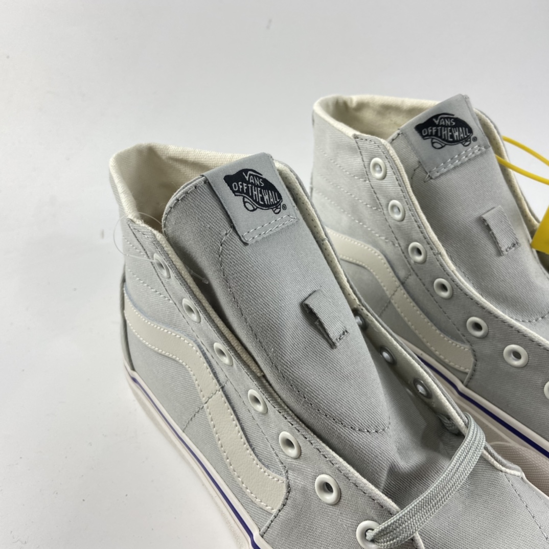 P150  VANS SK8-Hi Tapered 浅灰/银灰色超薄帆布款男女高帮帆布鞋板鞋VN0A4U164U4