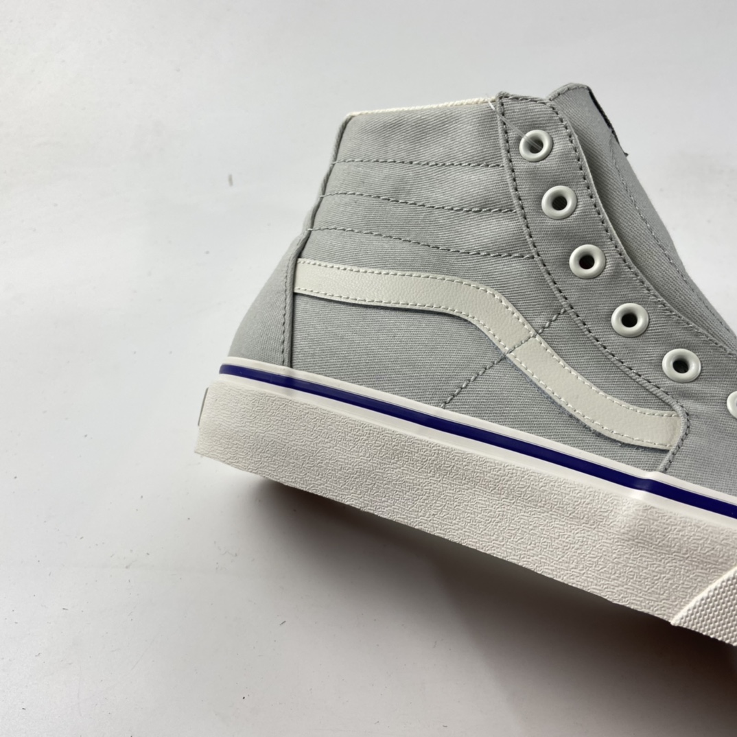 P150  VANS SK8-Hi Tapered 浅灰/银灰色超薄帆布款男女高帮帆布鞋板鞋VN0A4U164U4