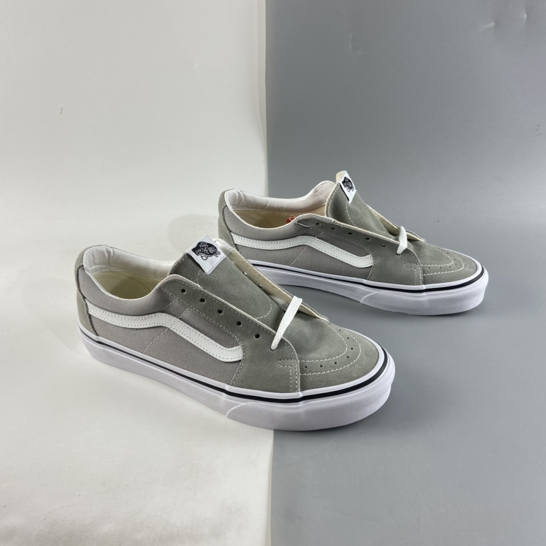 P150  Vans SK8-Low 范斯官方灰色侧边条纹低帮职业滑板鞋 VN0A4UUKIYP