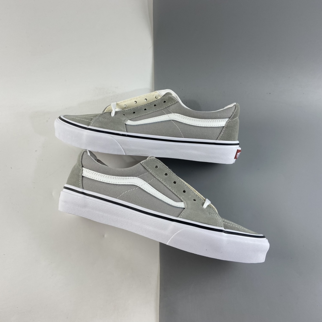 P150  Vans SK8-Low 范斯官方灰色侧边条纹低帮职业滑板鞋 VN0A4UUKIYP