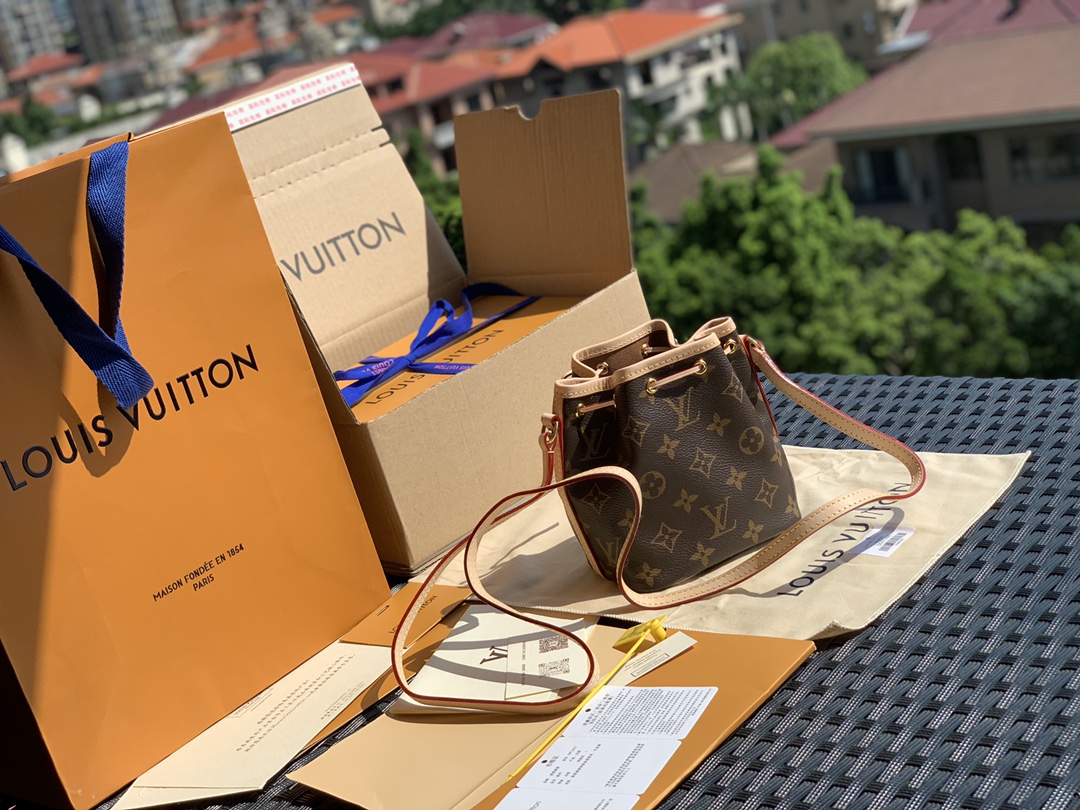 🌼 m41346尺寸13×16×10cm 专柜的断货王L*V NANO NOE mini小水桶，这款真的