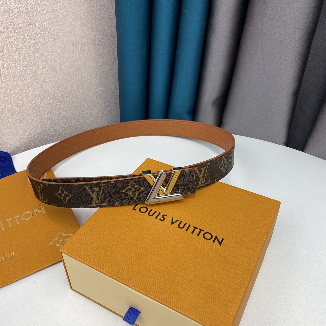 Louis Vuitton Belts Women Calfskin Canvas Cowhide