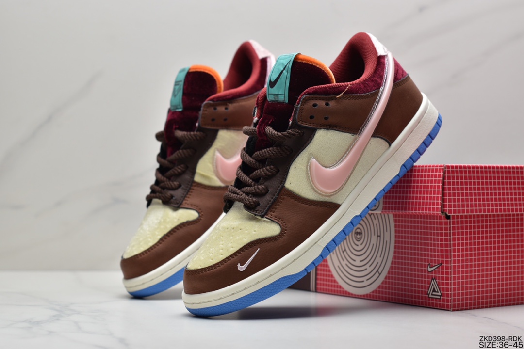 270  耐克Nike SB Dunk High Pro Gs 樱花粉绒面拼接板鞋 DJ1173-600