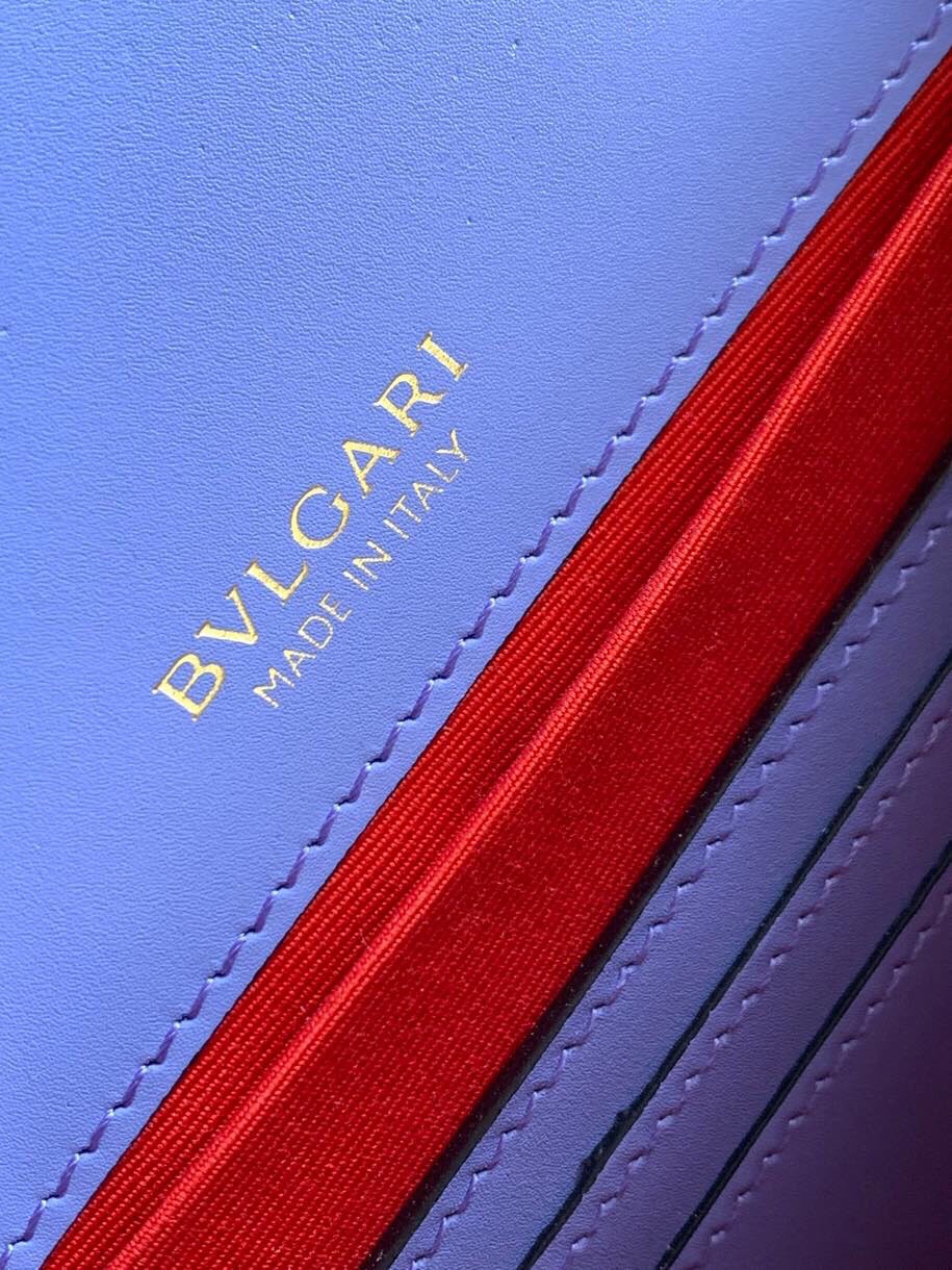 BVLGARI宝格丽意大利小牛皮蛇头双层肩背包289672