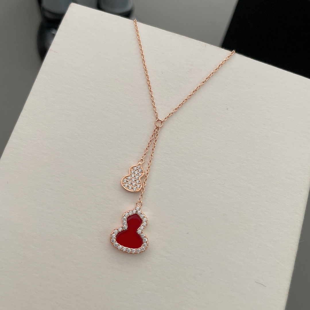 ❤️❤️❤️【精工版本】👼Qeelin麒麟流苏款红玛瑙葫芦项链 ✨现货葫芦谐音＂福禄＂，寓意有福！好看又