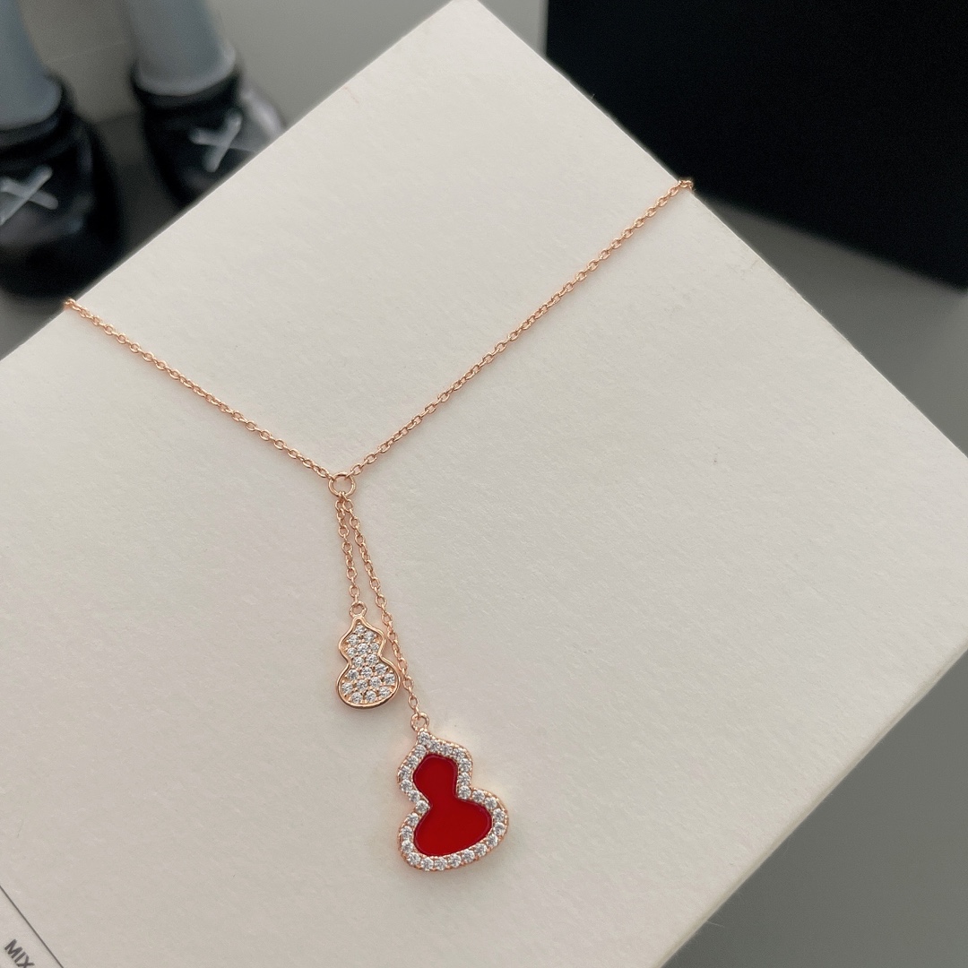 ❤️❤️❤️【精工版本】👼Qeelin麒麟流苏款红玛瑙葫芦项链 ✨现货葫芦谐音＂福禄＂，寓意有福！好看又
