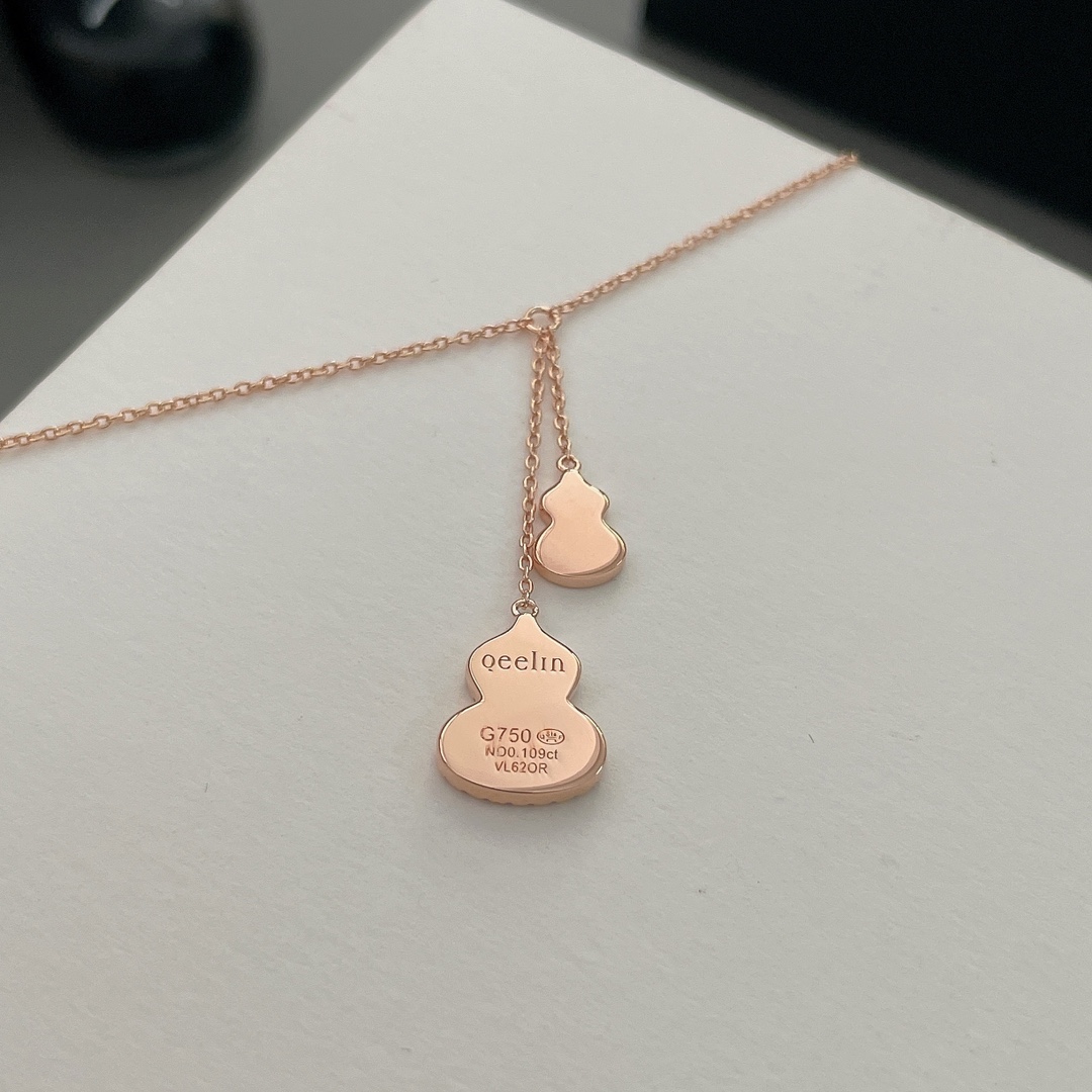 ❤️❤️❤️【精工版本】👼Qeelin麒麟流苏款红玛瑙葫芦项链 ✨现货葫芦谐音＂福禄＂，寓意有福！好看又