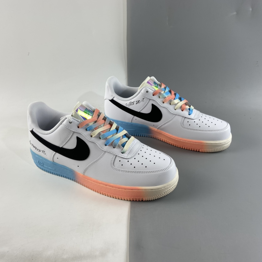 P240  NIKE Air Force 1 Low ’07  “涂鸦白红蓝”空军一号低帮休闲板鞋 DJ4679-101