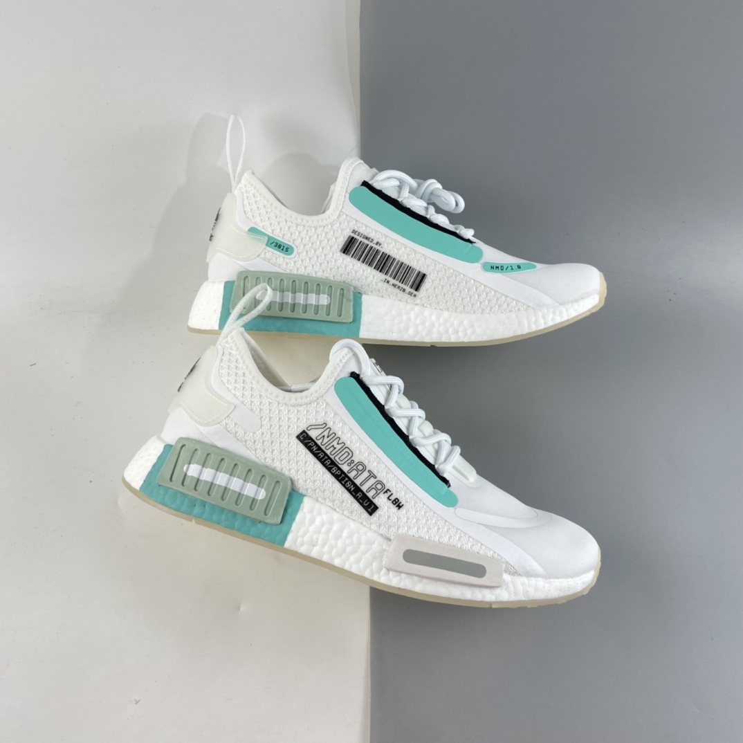 P190  AD NMD_R1 SPECTOO 阿迪三叶草低帮休闲爆米花跑步鞋 FZ3628