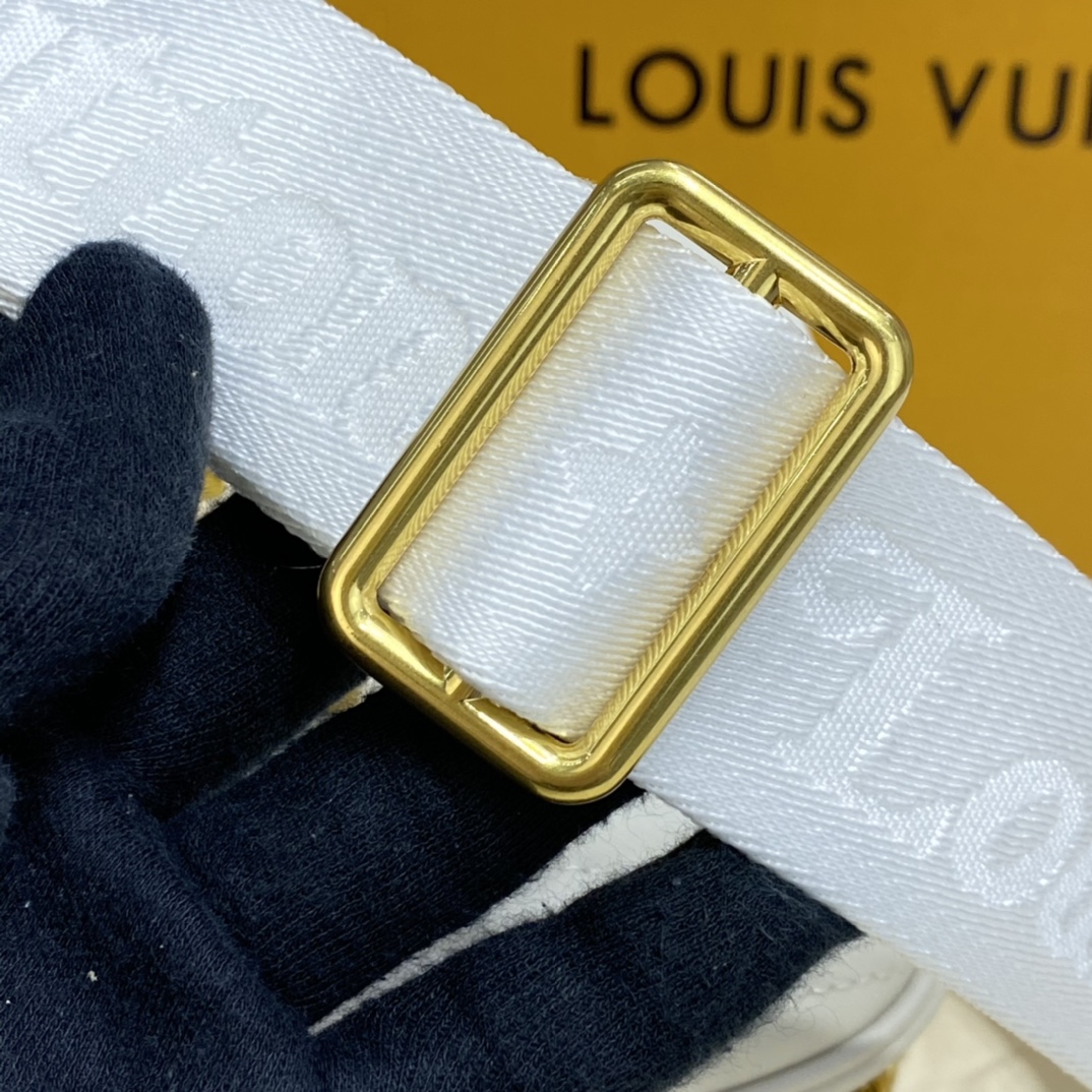 Louis Vuitton LV New Wave Bags Handbags Gold Orange Red Calfskin Cowhide Pochette Chains M56466