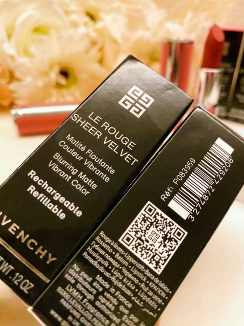 Givenchy Le Rouge Sheer Velvet Lipstick - Vibrant Color, Rechargeable 1 Givenchy Le Rouge Sheer Velvet Lipstick - Vibrant Color, Rechargeable
