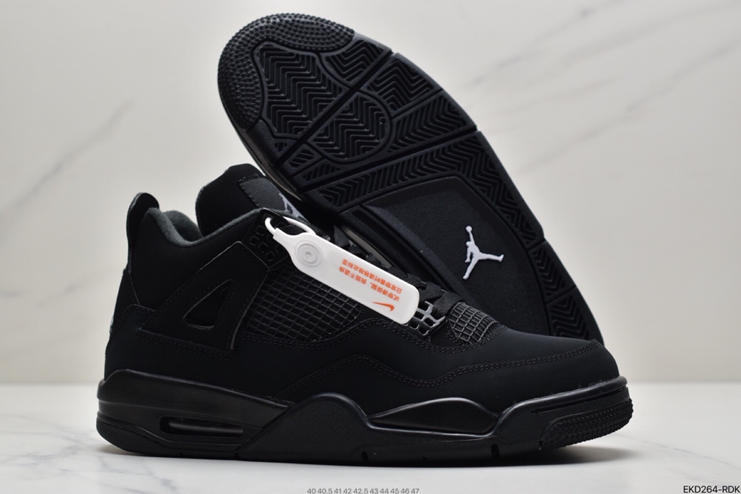 380  Air Jordan 4“Black Cat”麂皮黑该鞋款CU1110-010