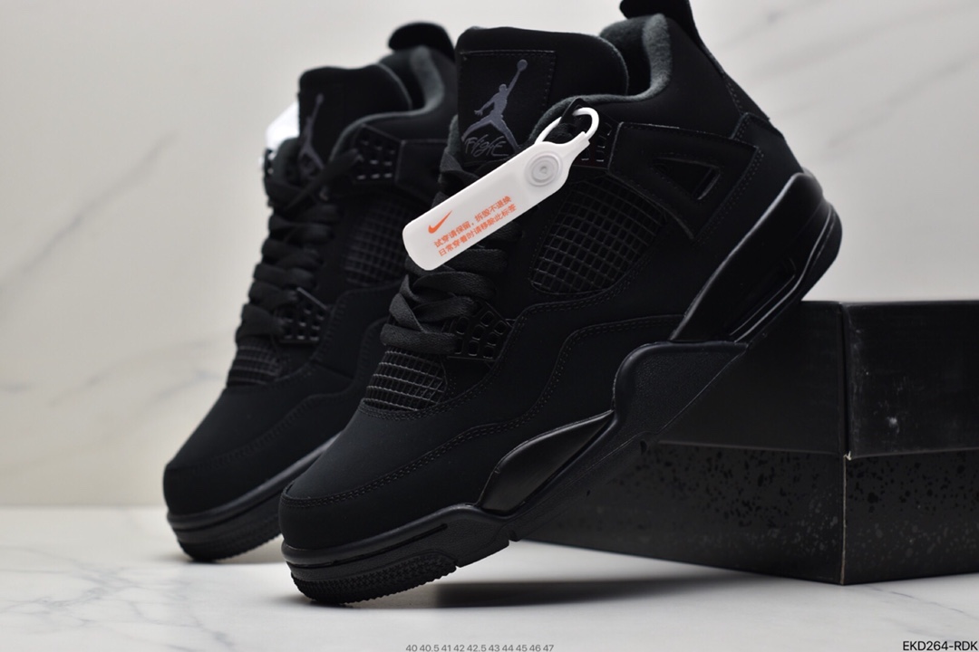 380  Air Jordan 4“Black Cat”麂皮黑该鞋款CU1110-010
