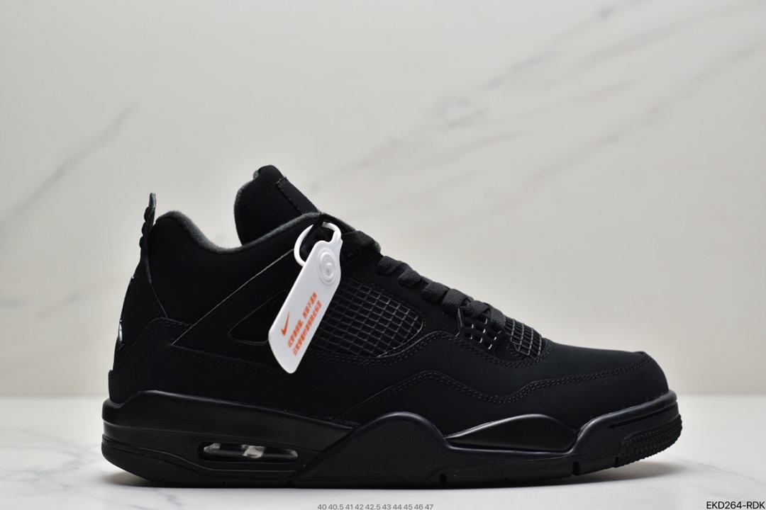 380  Air Jordan 4“Black Cat”麂皮黑该鞋款CU1110-010