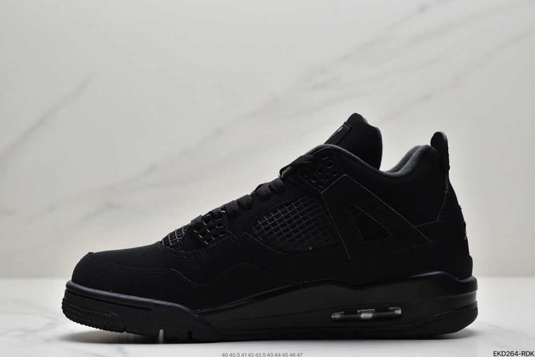 380  Air Jordan 4“Black Cat”麂皮黑该鞋款CU1110-010