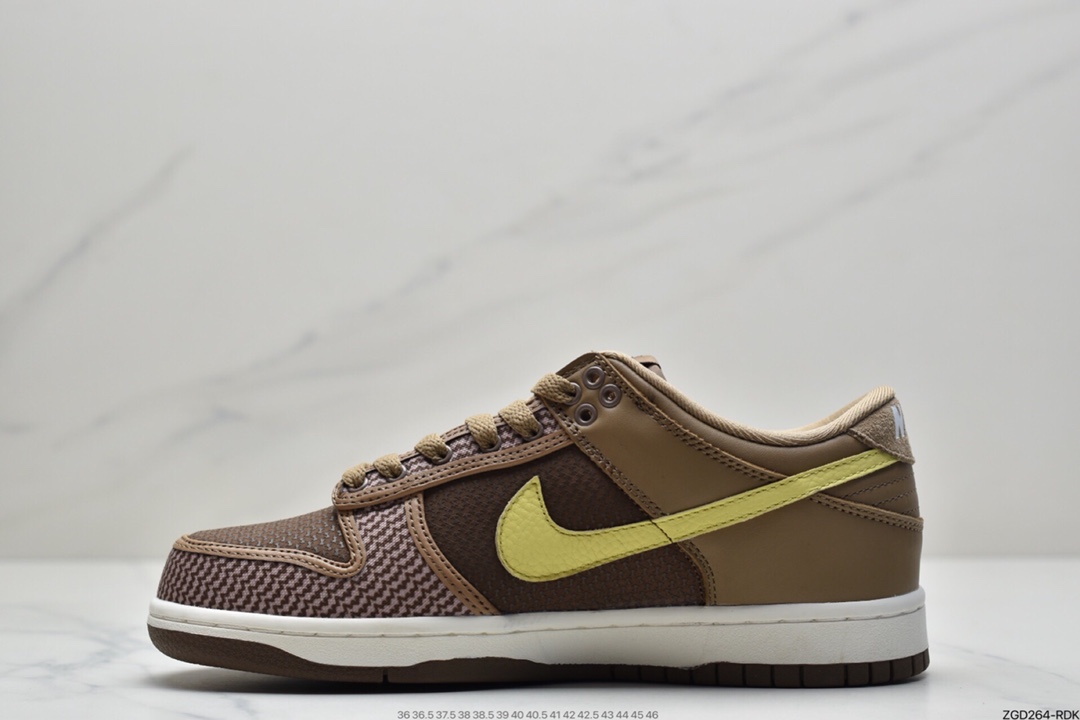 290 耐克NIKE DUNK LOW X UNDEFEATED “inside out”棕黄板鞋 DH3061-200