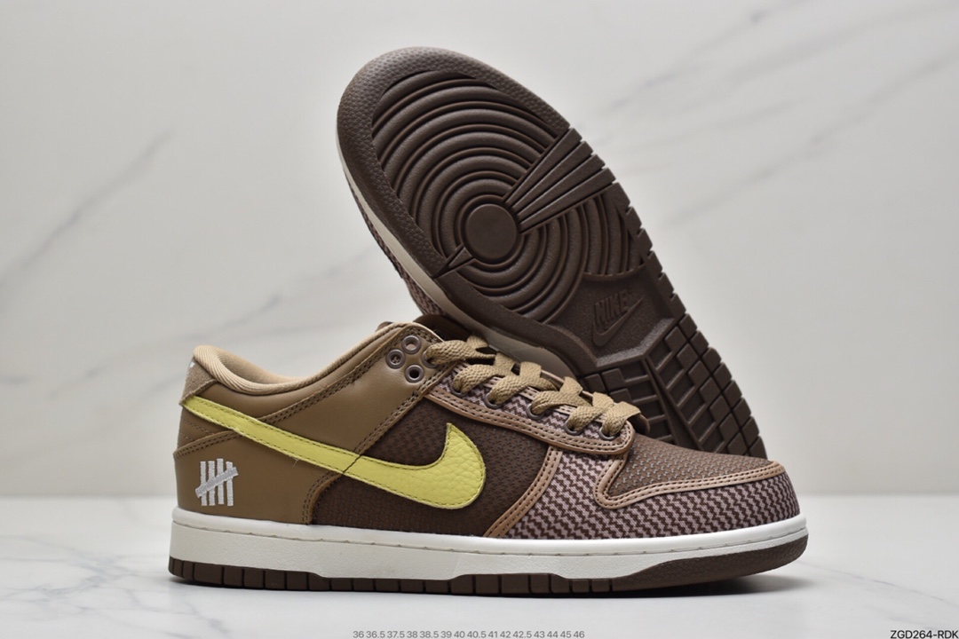 290 耐克NIKE DUNK LOW X UNDEFEATED “inside out”棕黄板鞋 DH3061-200