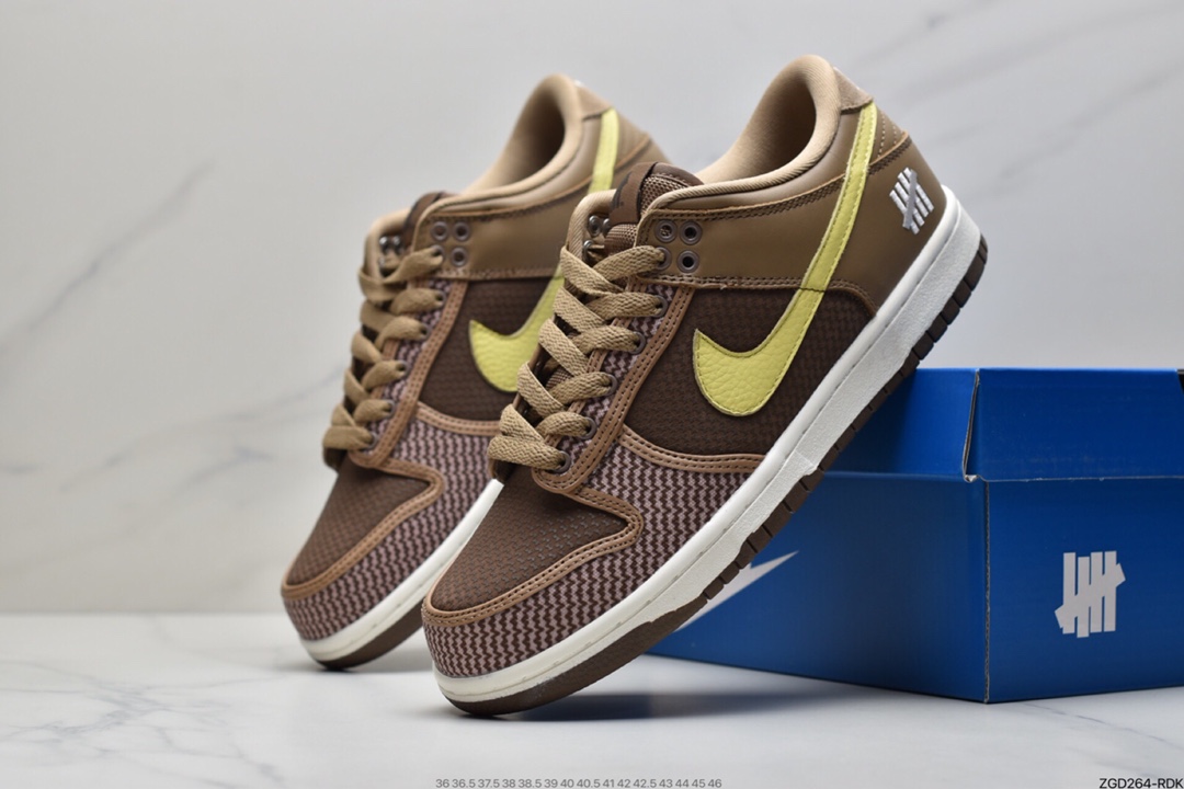 290 耐克NIKE DUNK LOW X UNDEFEATED “inside out”棕黄板鞋 DH3061-200
