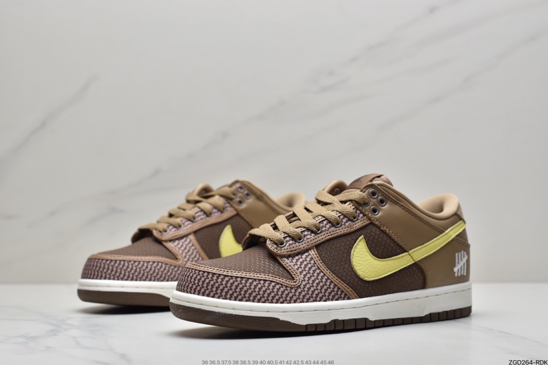 290 耐克NIKE DUNK LOW X UNDEFEATED “inside out”棕黄板鞋 DH3061-200