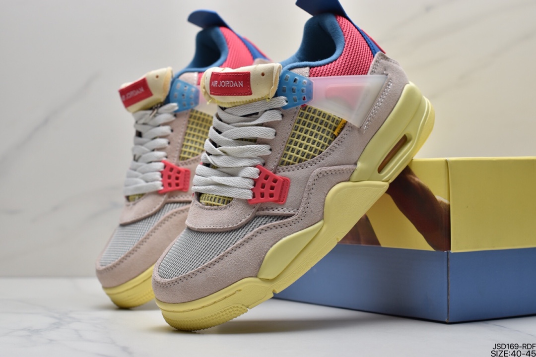 200 Union LA x Air Jordan 4 Retro Guava Ice”蓝粉 DC9533