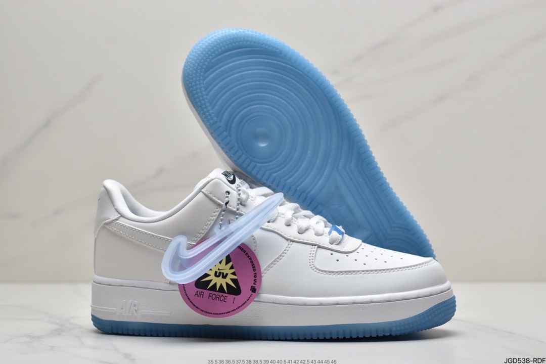180 耐克Nike Wmns Air Force 1 ’07 Low”UV White/University Blue Pack”空军一号经典低帮百搭休闲运动板鞋DA8301-100