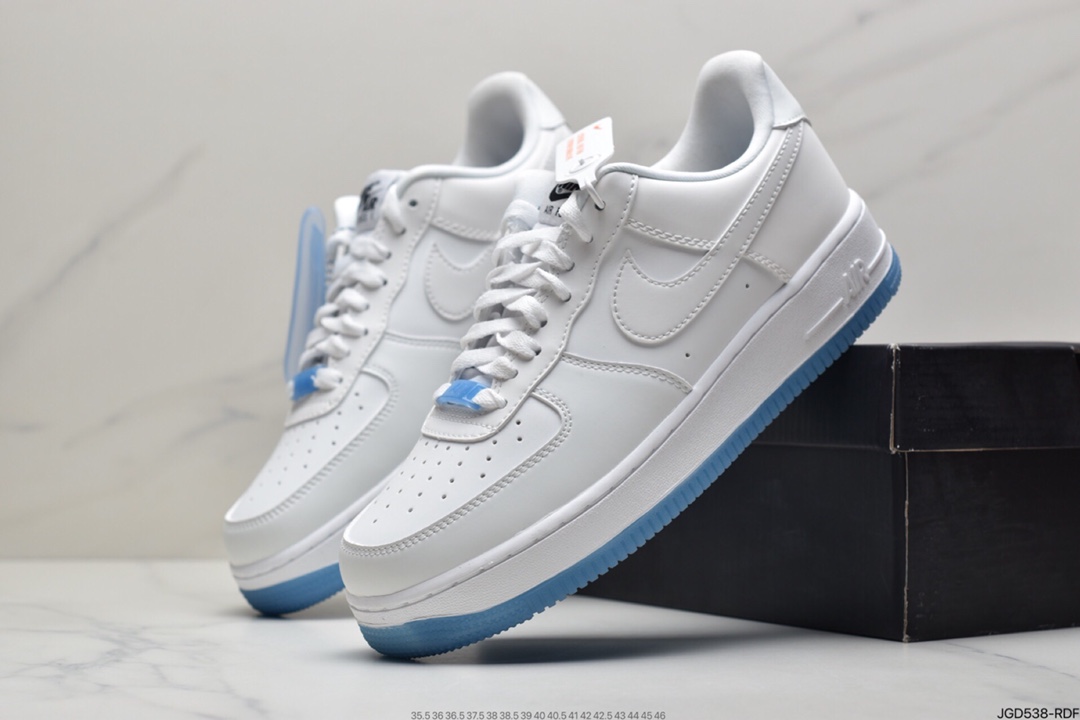 180 耐克Nike Wmns Air Force 1 ’07 Low”UV White/University Blue Pack”空军一号经典低帮百搭休闲运动板鞋DA8301-100