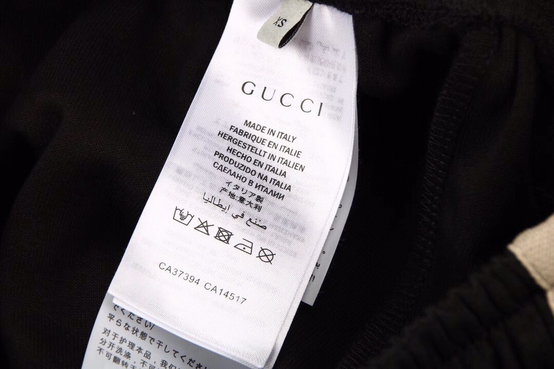 Gucci 18fw 侧边织带logo长裤