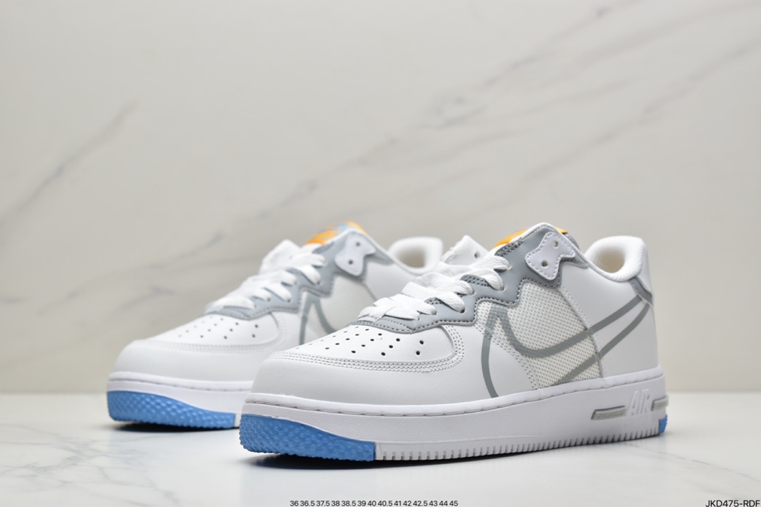 160 耐克 Nike Air Force 1 React 大勾析解空军一号 CT1020-001