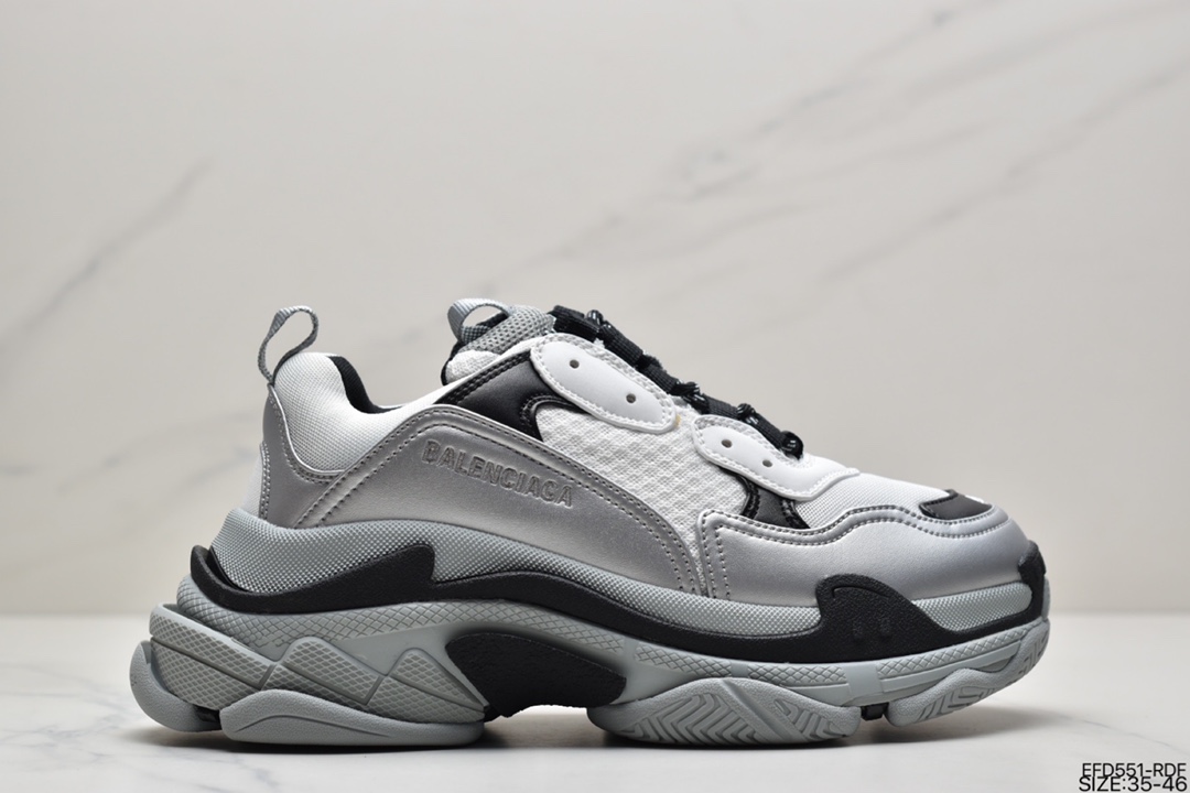 500 巴黎世家Balenciaga Triple S Clear Sole Sneaker”Pink/Brush”时装球鞋524039 W3CN3 5000