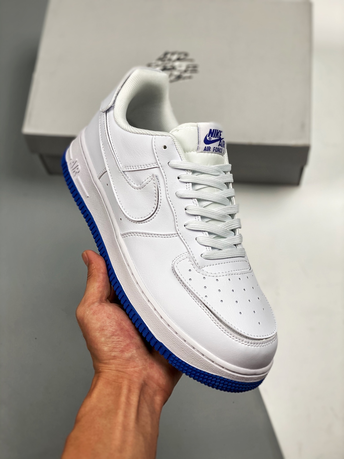 Nike Air Force 1 Low white blue Velcro swoosh change, tear-away, only correct version, real photo first release, innova…