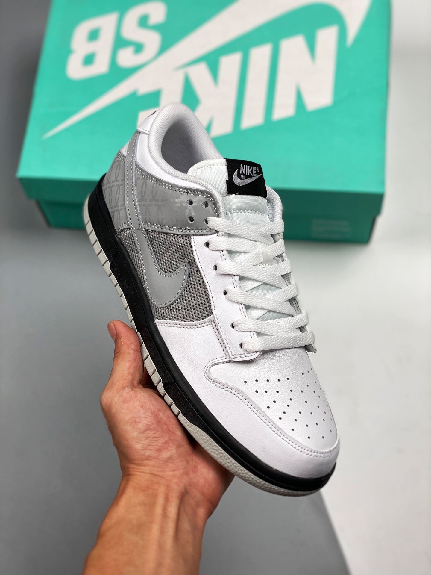 NK Dunk Low blanco y negro y gris, producción pura original de fábrica grande, primer lanzamiento con fotos reales, mat…
