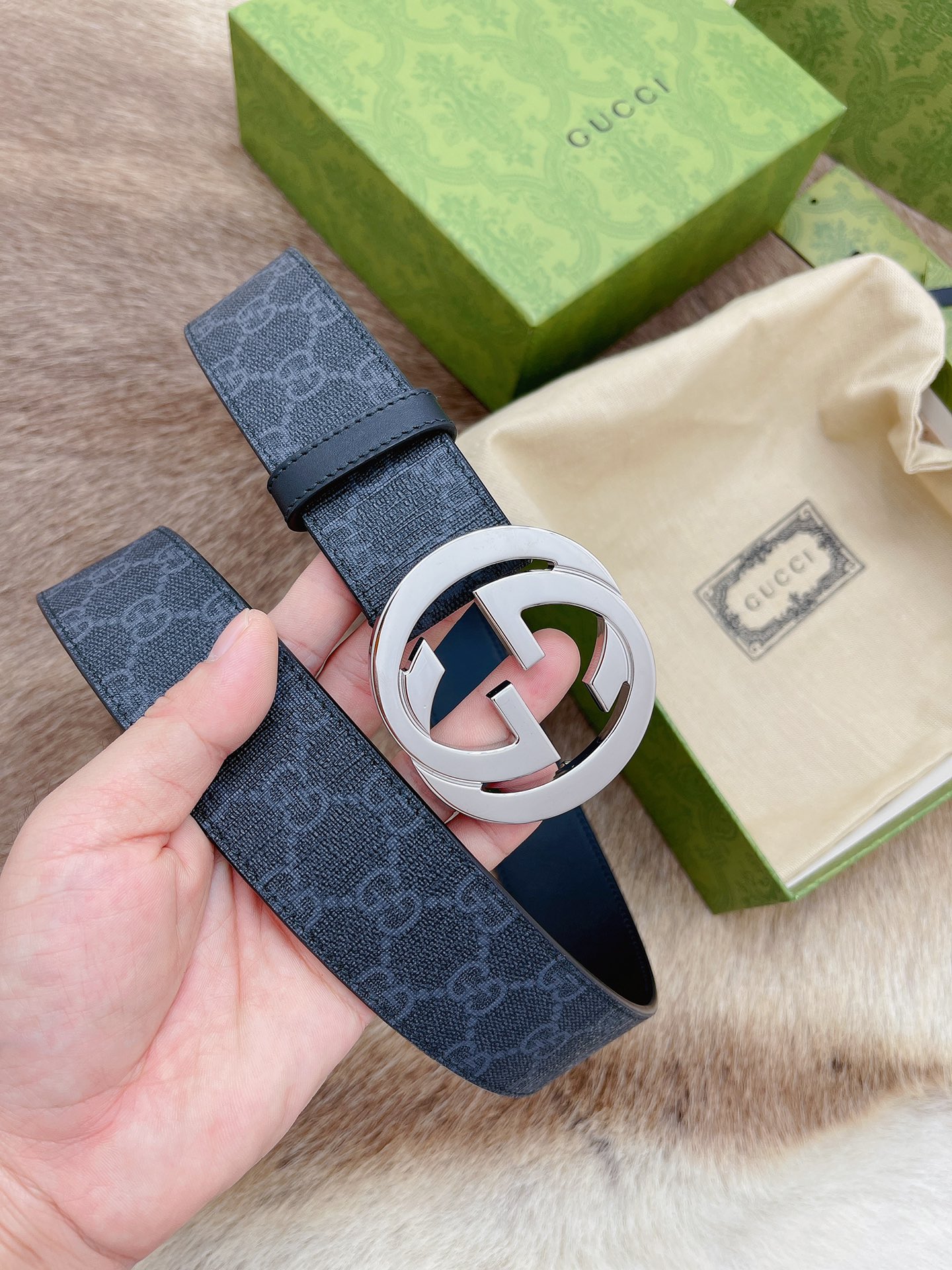 Gucci 代购 级G ucci 双G 货 正版开模 贸易公司货出口意大利 百分百 意大利皮压花 进口 底皮 真空电镀五金 纯手工订制 高端商务休闲款 4
