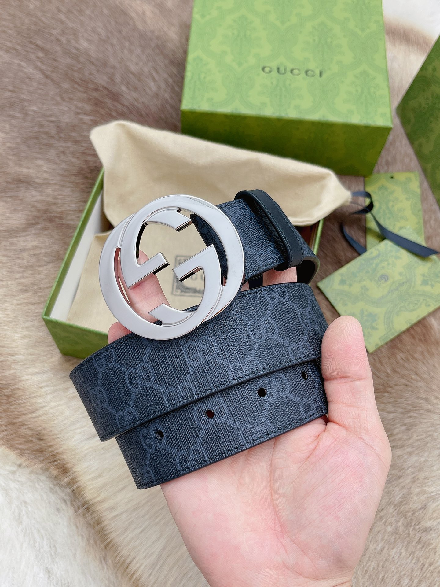 Gucci 代购 级G ucci 双G 货 正版开模 贸易公司货出口意大利 百分百 意大利皮压花 进口 底皮 真空电镀五金 纯手工订制 高端商务休闲款 4